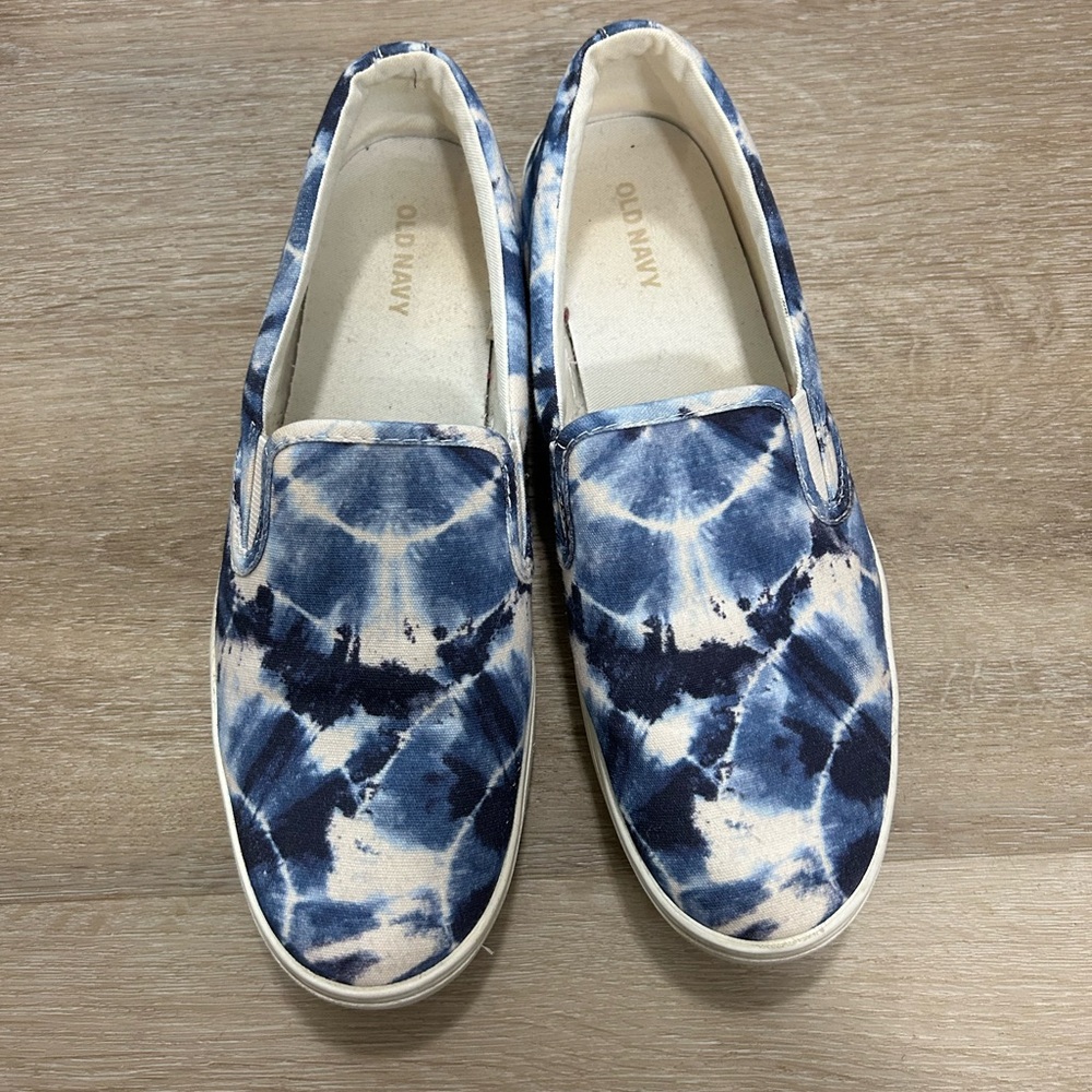 Blue Tie-Dye Slip-On Sneakers - Picture 5 of 6